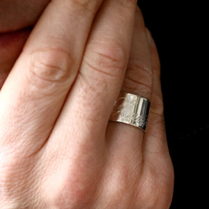 Personalisiertes Graviertes Benutzerdefinierter Ring aus Sterling Silber